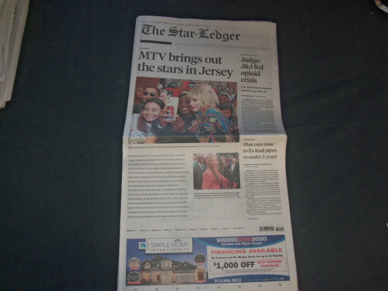 2019 AUGUST 27 THE STAR-LEDGER NEWSPAPER -TAYLOR SWIFT AT MTV VIDEO MUSIC AWARDS