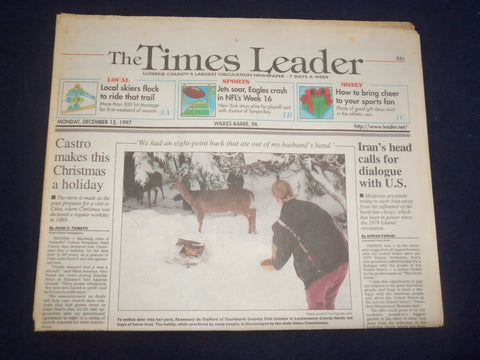 1997 DEC 15 WILKES-BARRE TIMES LEADER - IRAN'S HEAD CALLS FOR DIALOGUE - NP 8204