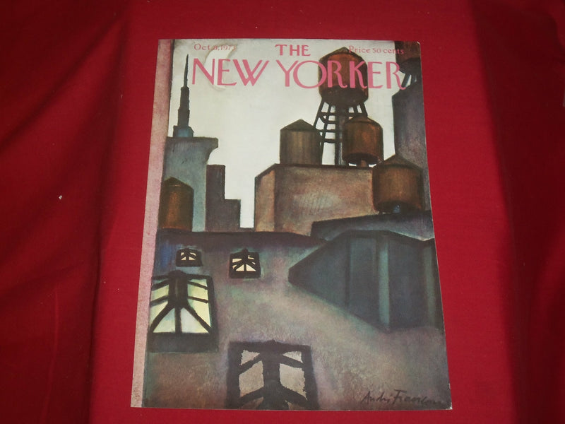 1973 OCTOBER 8 NEW YORKER MAGAZINE FRONT COVER ONLY - GREAT ART FOR FRAMING