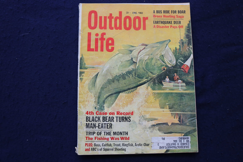1963 JUNE OUTDOOR LIFE MAGAZINE - FISHING, HUNTING, CAMPING - E 9069
