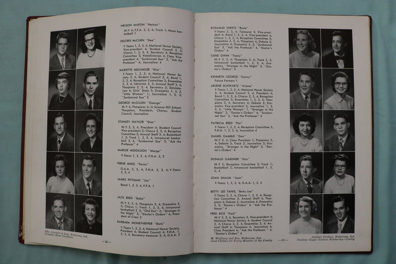1950 NAPANET NAPPANEE HIGH SCHOOL YEARBOOK - NAPPANEE, INDIANA - YB 3569