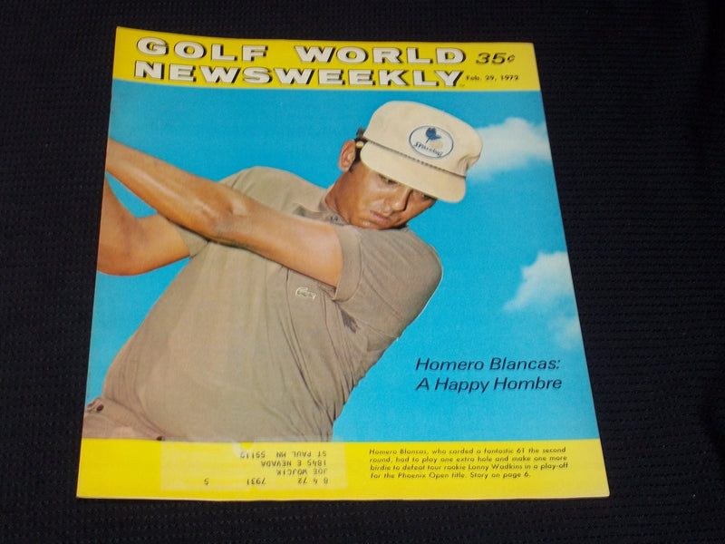 1972 FEBRUARY 29 GOLF WORLD NEWSWEEKLY MAGAZINE - HOMERO BLANCAS - E 6094