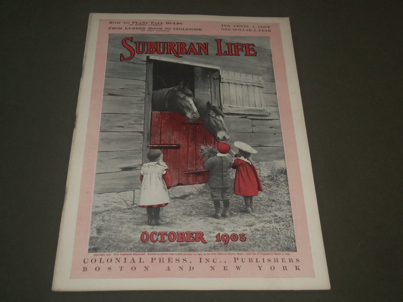 1905 OCT SUBURBAN LIFE THE COUNTRYSIDE MAGAZINE - GREAT COVER & ADS - SP 9512