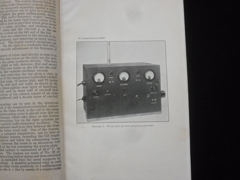 1931 AN IMPROVED AUDIO-FREQUENCY GENERATOR SOFTCOVER BOOK - E.G LAPHAM - J 9831