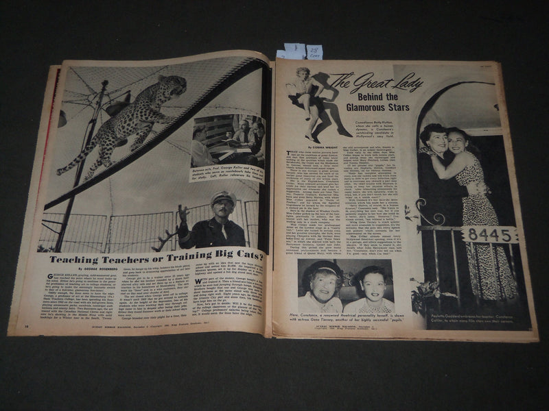 1950 NOVEMBER 5 SUNDAY MIRROR MAGAZINE SECTION - JOAN FONTAINE COVER - J 2990