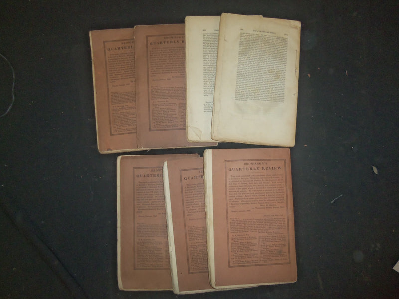 1851-1855 BROWNSON'S QUARTERLY REVIEW MAGAZINE - LOT OF 7 ISSUES - WR 1218