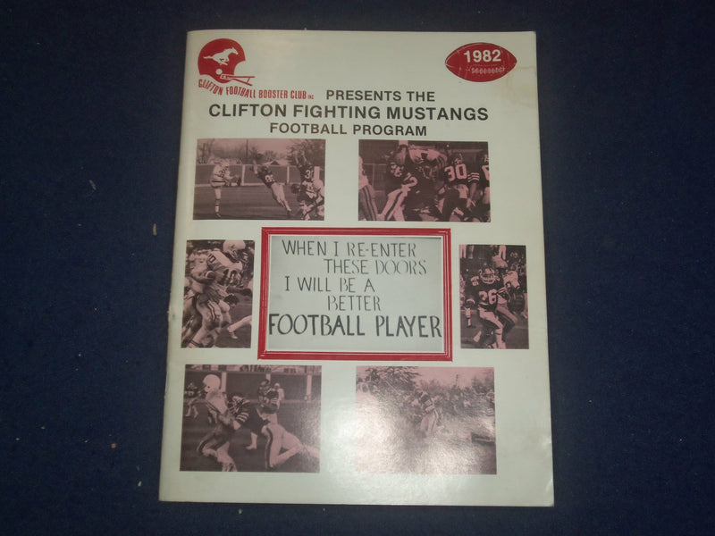 1980-82 CLIFTON FIGHTING MUSTANDS FOOTBALL PROGRAMS - LOT OF 3 - ST 5503G