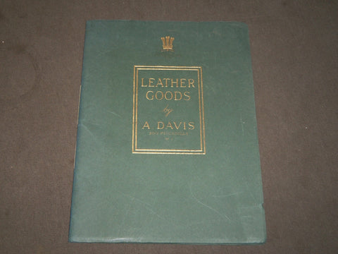 1930'S-1940'S A. DAVIS LEATHER GOODS CATALOG - PICCADAILLY - LONDON - J 3819