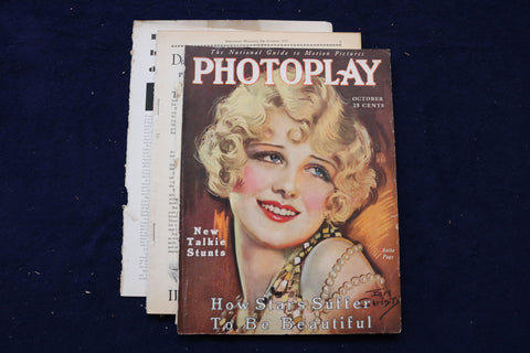 1929 OCTOBER PHOTOPLAY MAGAZINE - ANITA PAGE COVER - E 17820
