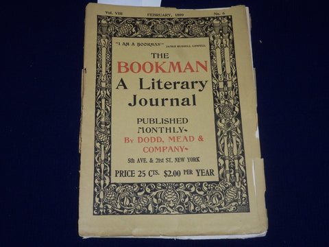 1899 FEBRUARY THE BOOKMAN MAGAZINE - MAXFIELD PARRISH ILLUSTRATIONS - ST 5500