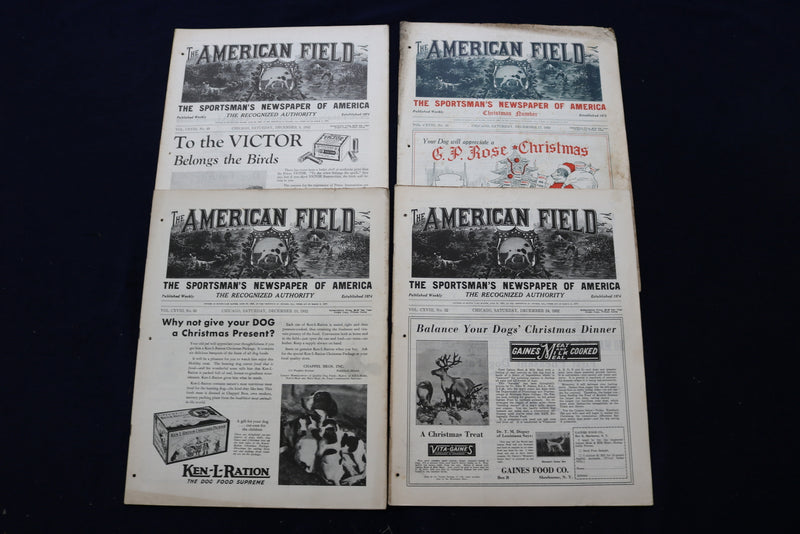1932 THE AMERICAN FIELD SPORTSMAN'S NEWSPAPER OF AMERICA - LOT OF 28 - NP 8861
