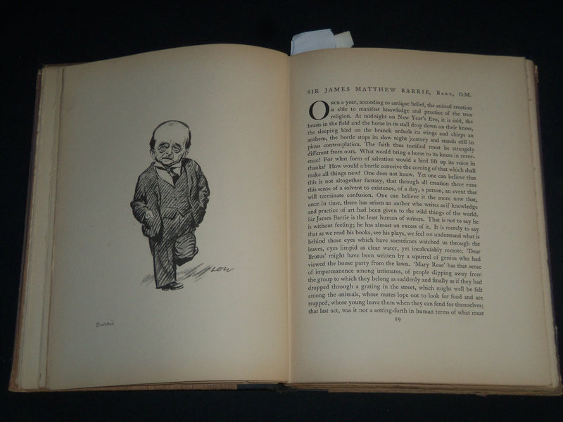 1928 LIONS AND LAMBS BOOK BY LOW & LYNX - GREAT ILLUSTRATIONS - KD 5478