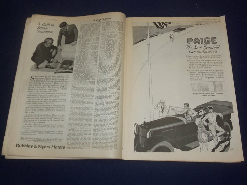 1917 AUGUST 11 COLLIER'S MAGAZINE - SAVE AN SERVE WITH HERBERT HOOVER - ST 6719