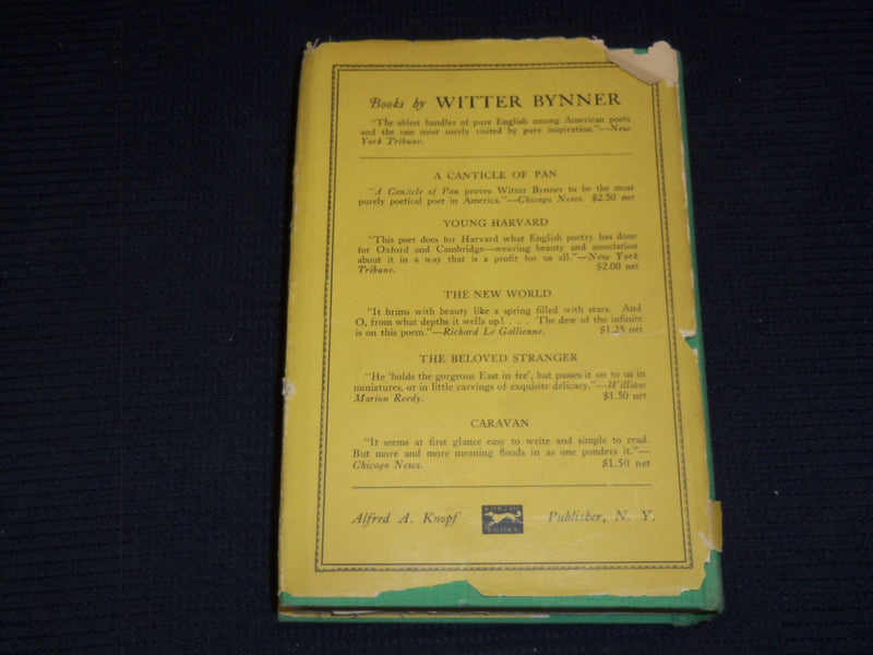 1926 GRENSTONE POEMS HARDCOVER BOOK SIGNED BY WITTER BYNNER - KD 7757