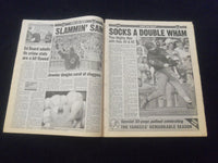 1998 SEP 24 NEW YORK POST NEWSPAPER - SAMMY SOSA HITS HR #S 64 & 65 - NP 6076