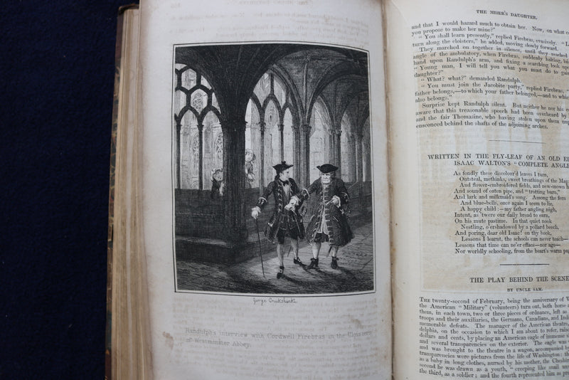 1872 AINSWORTH'S MAGAZINE, VOLUME I HARDCOVER BOOK BY WILLIAM AINSWORTH- KD 9455