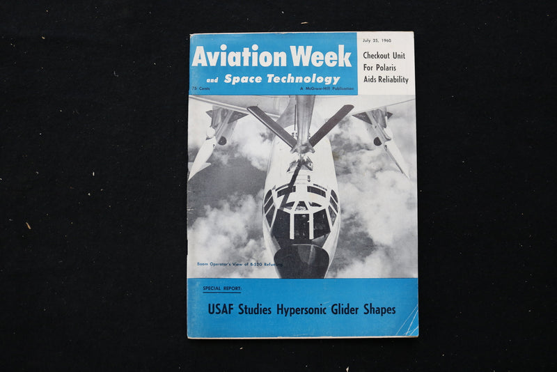 1960 JULY 25 AVIATION WEEK MAGAZINE - B-52G REFUELING COVER - SP 4191W