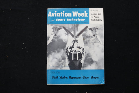 1960 JULY 25 AVIATION WEEK MAGAZINE - B-52G REFUELING COVER - SP 4191W