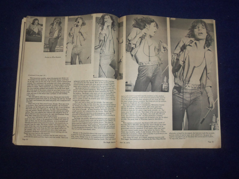 1975 JUNE 18 BUGLE AMERICAN MAGAZINE - THE ROLLING STONES, BEHIND SCENES- J 9427