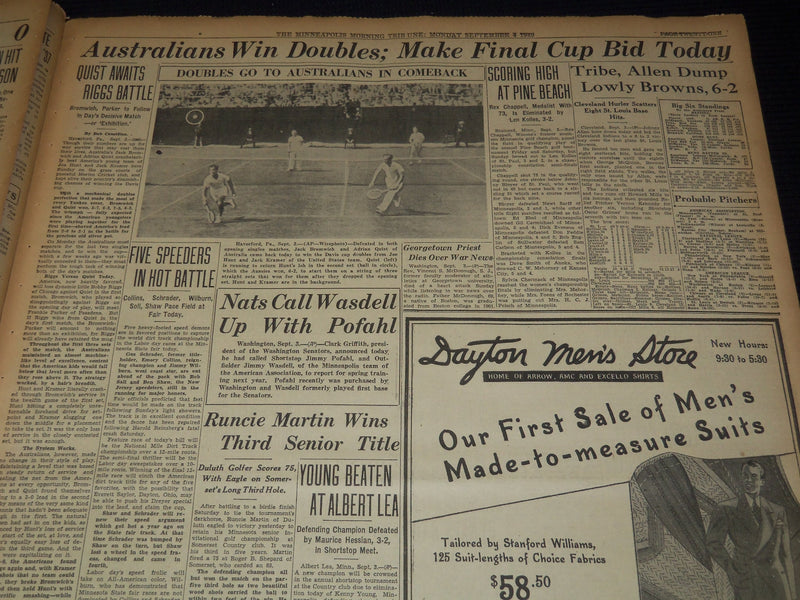 1939 SEPT 4 MINNEAPOLIS MORNING TRIBUNE - TORPEDO SINKS BRITISH LINER - NT 9520