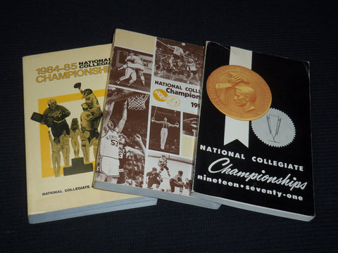 1971-1985 NATIONAL COLLEGIATE CHAMPIONSHIPS GUIDES LOT OF 3 - O 3794
