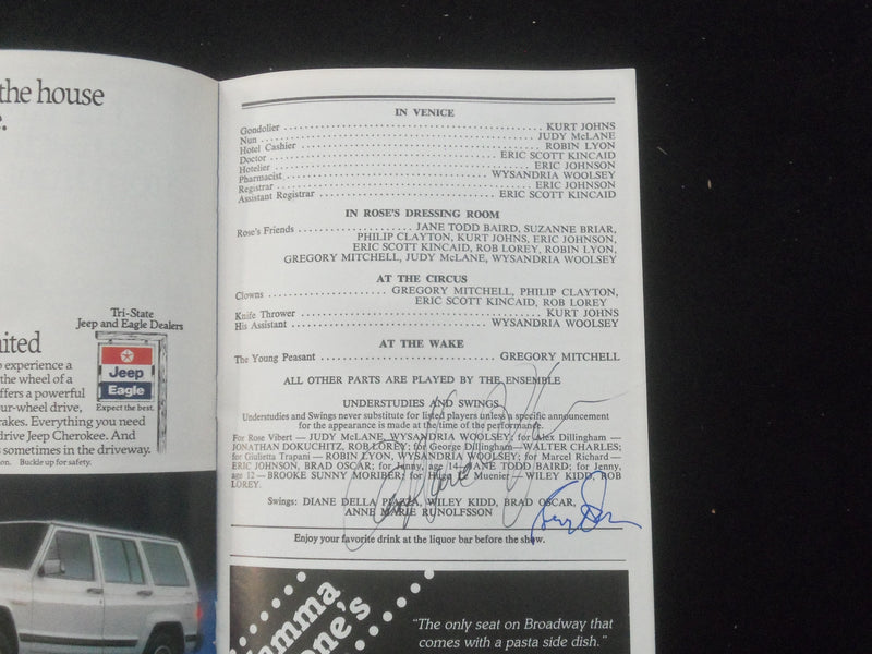1990 ASPECTS OF LOVE PLAYBILL - JOHN CULLUM + 4 SIGNATURES - J 8207