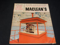 1957 OCTOBER 26 MACLEAN'S MAGAZINE - NICE ILLUSTRATED FRONT COVER - E 4549