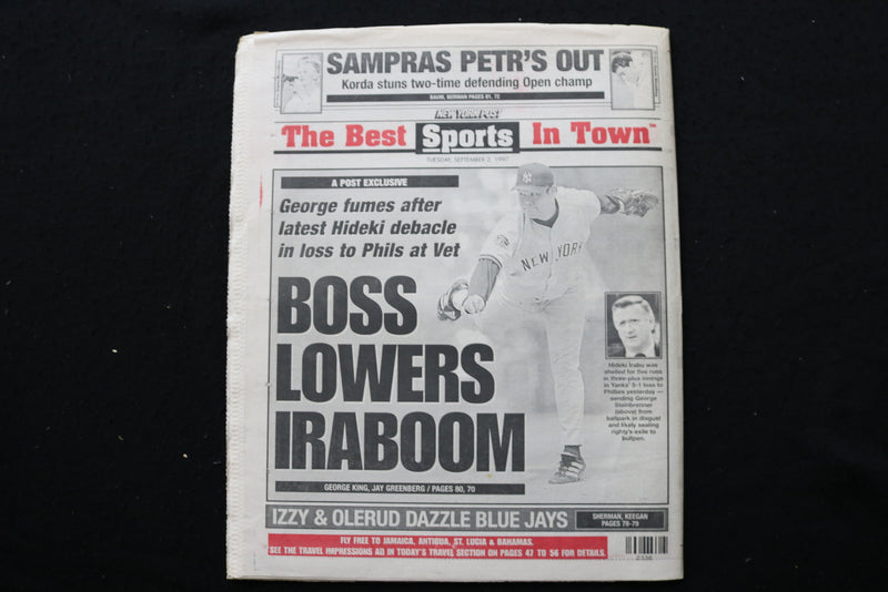 1997 SEP 2 NEW YORK POST NEWSPAPER -PROINCESS DIANA'S DRIVER WAS DRUNK - NP 8917