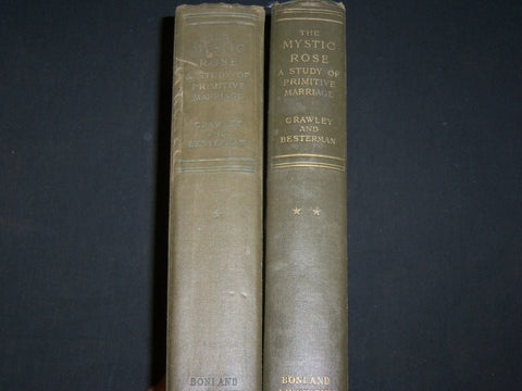 1927 THE MYSTIC ROSE HARDCOVER BY ERNEST CRAWLEY VOLUMES 1 & 2 - KD 6448