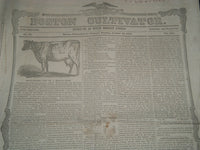 1852 BOSTON CULTIVATOR LOT OF 2 - DANIEL WEBSTER DEATH & FUNERAL - NP 3969