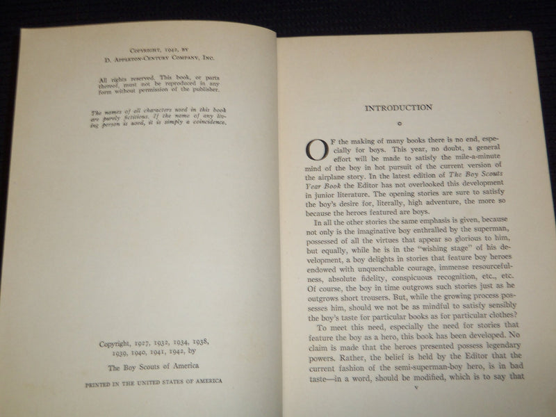 1942 THE BUY SCOUTS YEAR BOOK BY FRANKLIN MATHIEWS - KD 7837