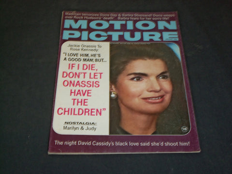 1972 JANUARY MOTION PICTURE MAGAZINE - JACKIE ONASSIS KENNEDY - SP 6448