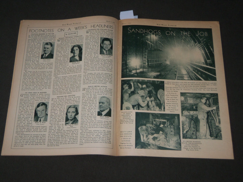 1935 MARCH 2 MID-WEEK PICTORIAL MAGAZINE SECTION - PRESIDENT ROOSEVELT - J 3198