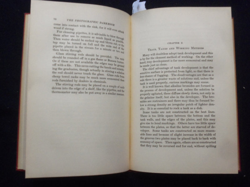 1933 THE PHOTOGRAPHIC DARKROOM HARDCOVER BOOK BY E.J. WALL - KD 8464