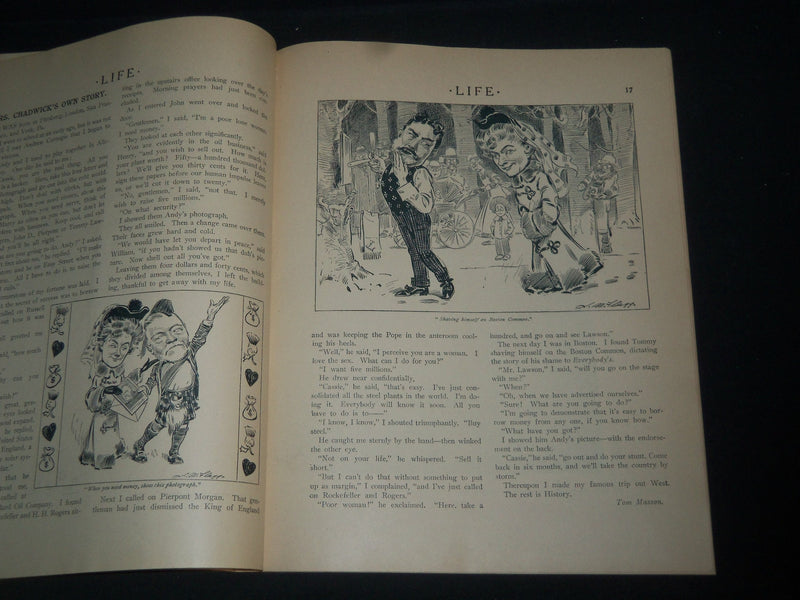 1905 JANUARY 5 LIFE MAGAZINE - JAMES M. FLAGG ILLUSTRATION - NEW YEAR - B 6161