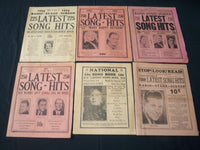 1934-1938 LATEST SONG HITS MAGAZINES LOT OF 10 - CROSBY - POWELL - O 1098H