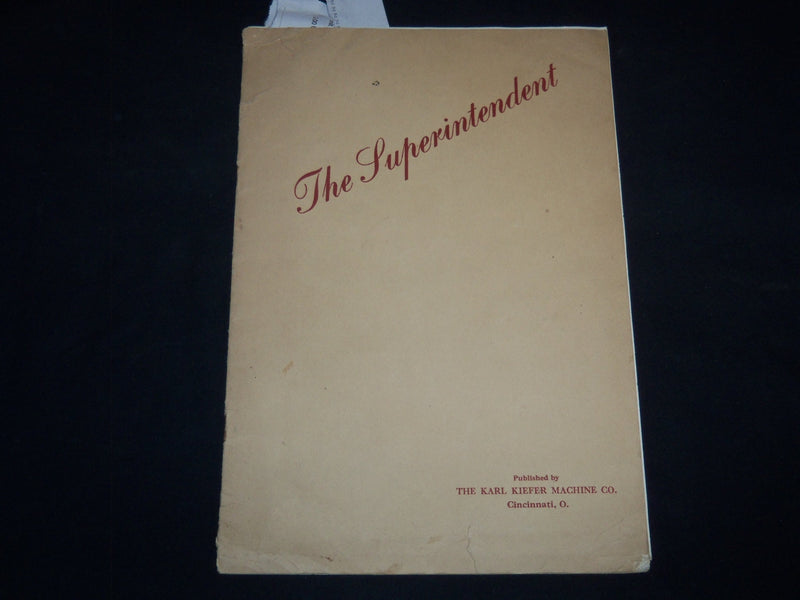 1923 OCTOBER KARL KIEFER MACHINE CO. - THE SUPERINTENDENT MAGAZINE - J 9147