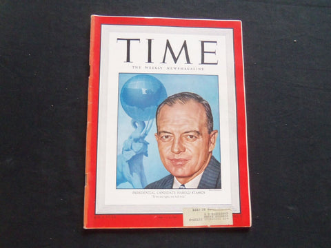 1947 AUGUST 25 TIME MAGAZINE - PRESIDENTIAL CANDIDATE HAROLD STASSEN - T 1086