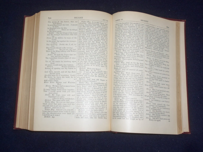1899 ALFRED LORD TENNYSON - POETIC AND DRAMATIC WORKS HARDCOVER BOOK - KD 9169