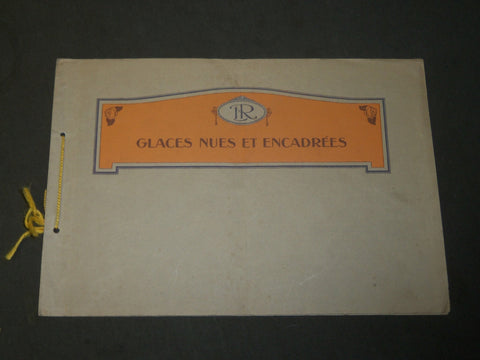 1900'S GLACES NUES ET ENCADREES FRENCH CATALOG - GLASS - FRAMES - J 3821