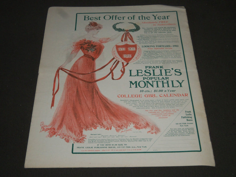 1902 DECEMBER 13 THE SATURDAY EVENING POST MAGAZINE - ILLUSTRATED COVER- SP 1069