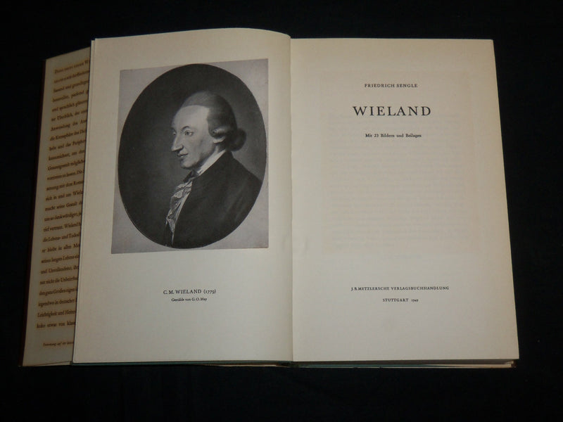 1949 CHRISTOPH M. WIELAND HARDCOVER BOOK BY FRIEDRICH SENGLE - KD 6961