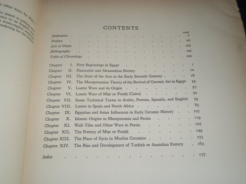 1926 ISLAMIC POTTERY A STUDY MAINLY HISTORICAL VOLUME BY A. J. BUTLER - Z 184