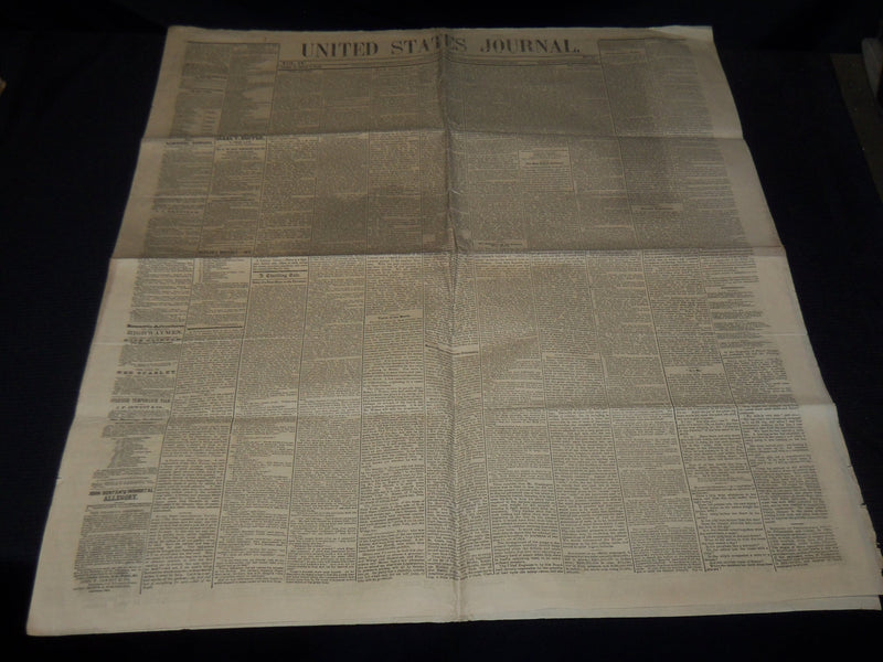 1853 OCT 1 UNITED STATES JOURNAL NEWSPAPER - CHOATE EULOGY ON WEBSTER - NP 3878Q