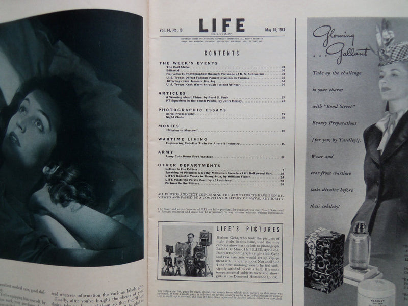 1943 MAY 10 LIFE MAGAZINE - PT BOAT SKIPPERS - L 338