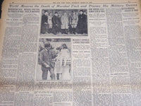 1929 MARCH 21 NEW YORK TIMES - MARSHALL FOCH IS DEAD IN PARIS AT 77 - NT 6914