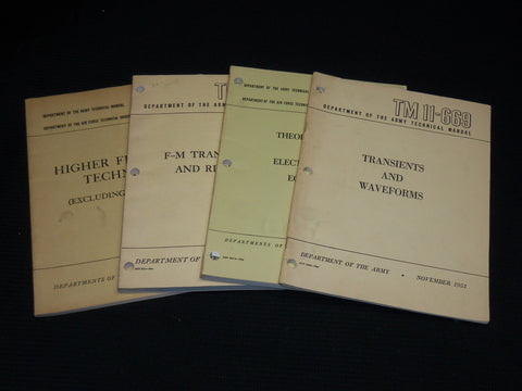1951-1952 DEPARTMENT OF THE ARMY ELECTRONICS MANUALS LOT OF 4 - O 2434