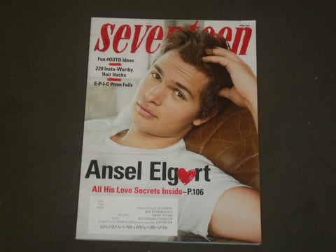 2015 APRIL SEVENTEEN MAGAZINE - ANSEL ELGORT COVER - B 1767
