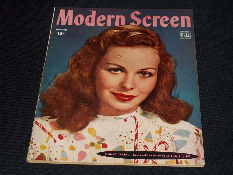 1946 DECEMBER MODERN SCREEN MAGAZINE - JEANNE CRAIN COVER - E 16837