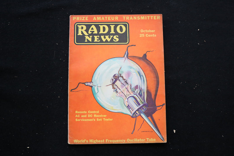 1931 OCTOBER RADIO NEWS MAGAZINE - REMOTE CONTROL RECEIVER COVER - E 10577